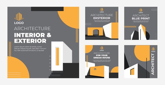Publicación de instagram de desarrollo de arquitectura mínima