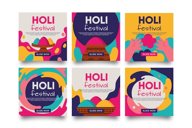 Publicación de instagram del festival holi