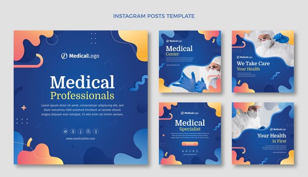 Publicación de instagram médica gradiente