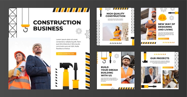 Publicación de instagram del proyecto de construcción degradado