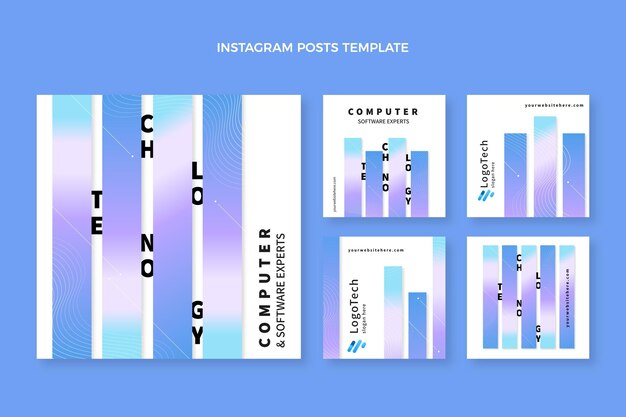 Publicación de instagram de tecnología abstracta degradada