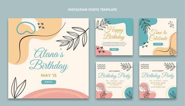Publicación plana mínima de cumpleaños ig