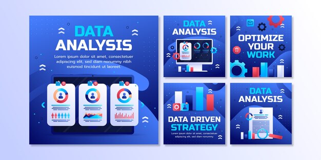 Publicaciones de instagram de análisis de datos degradados