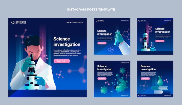 Publicaciones de instagram de ciencia gradiente