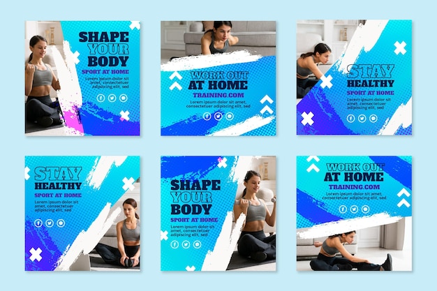 Publicaciones de instagram de deporte en casa