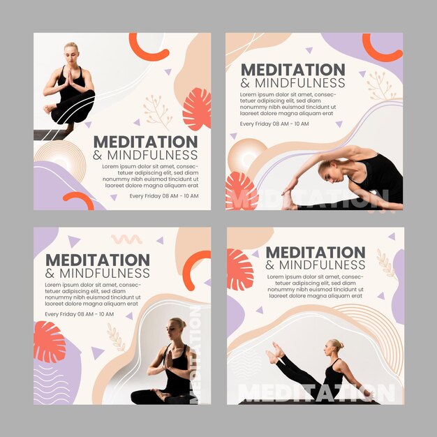 Publicaciones de instagram de meditación y atención plena
