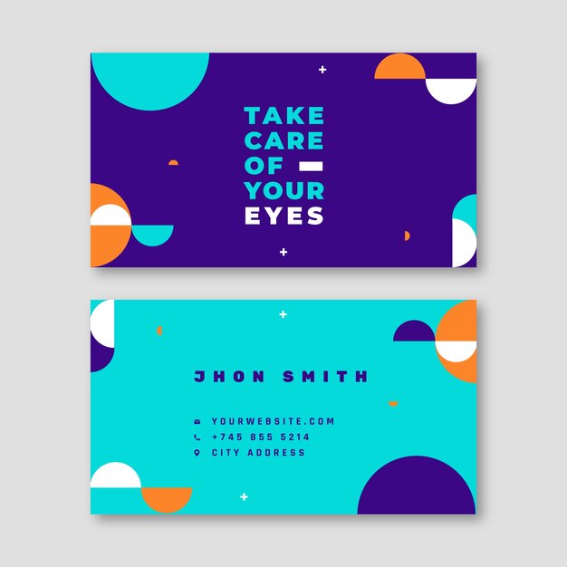 Publicaciones de instagram de optometrista de diseño plano