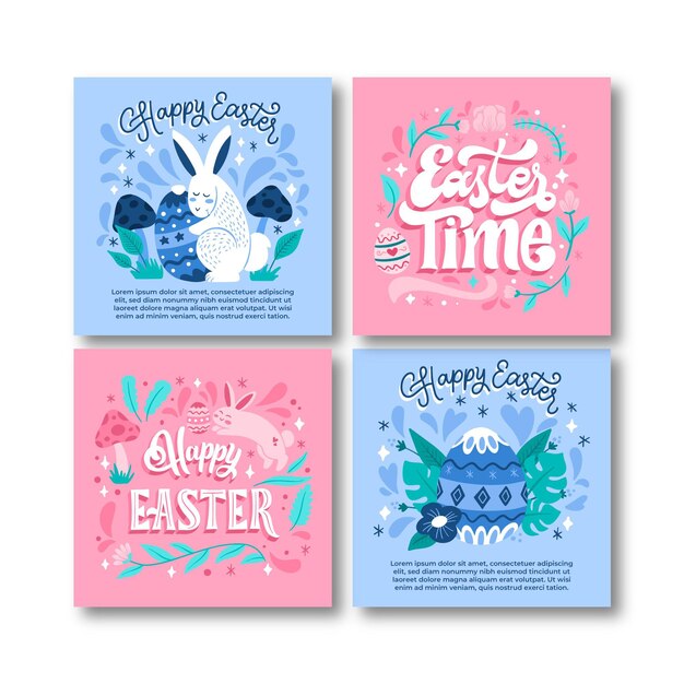 Publicaciones de instagram de pascua dibujadas a mano
