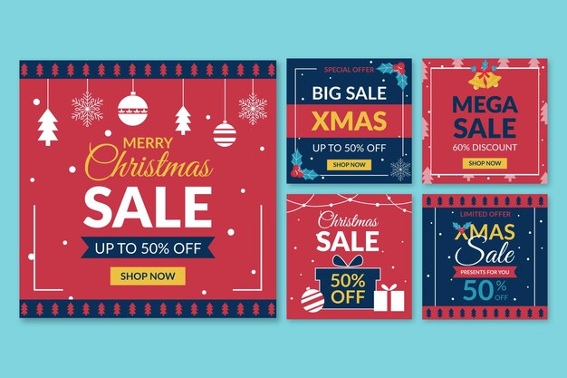 Publicaciones de instagram de rebajas de navidad