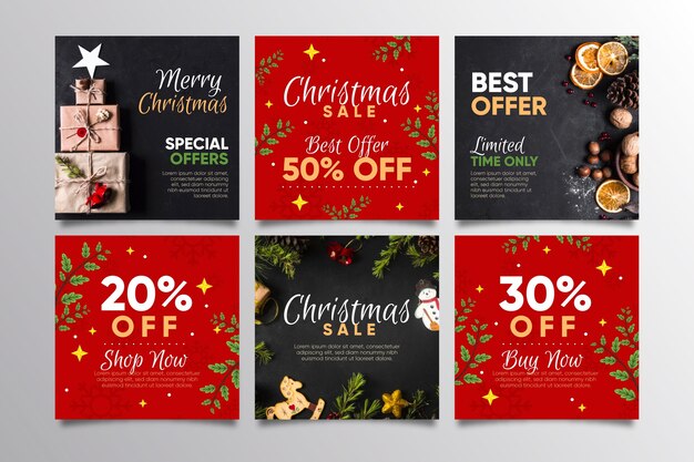 Publicaciones de instagram de rebajas de navidad