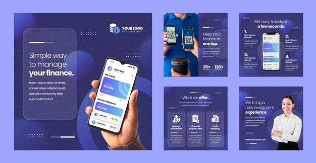 Publicaciones de instagram de trabajo de finanzas degradadas