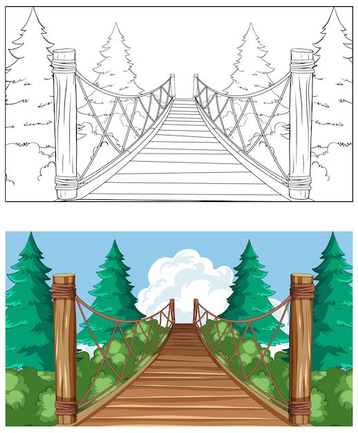 Puente hacia la serenidad de la naturaleza