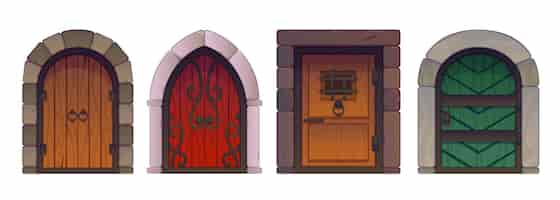 Vector gratuito puerta medieval para un castillo o mazmorra