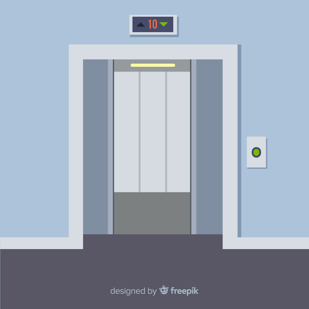 Puertas de ascensor flat abiertas