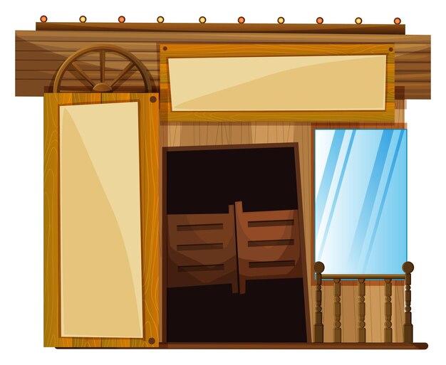 Puertas en edificio de estilo occidental