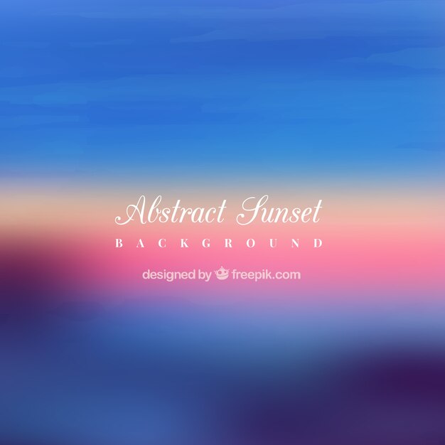Puesta del sol abstracta con tonos azules