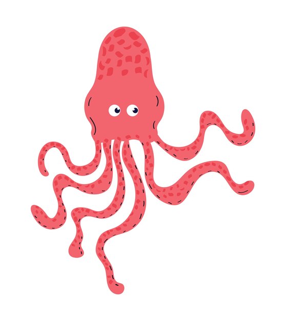 pulpo vida marina animal salvaje personaje