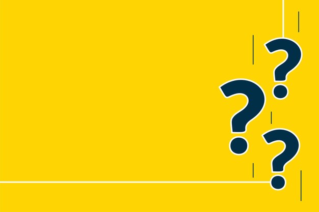 question mark yellow background in support and guidance concept