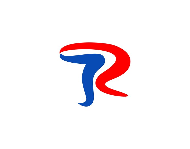 Vector gratuito r mundo logo branding identidad corporativa diseño de logotipo vectorial