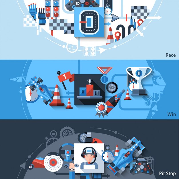 Racing Banner Set