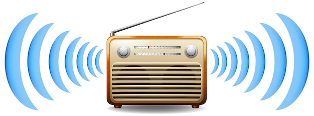 Radio con onda de sonido