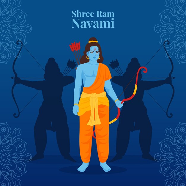 Ram navami con guerrero arquero