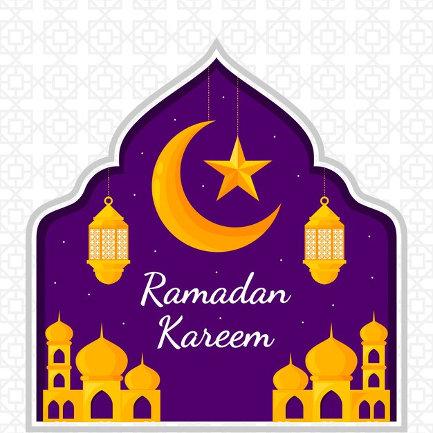 Ramadán celebración estilo plano
