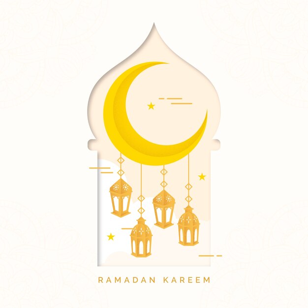 Ramadán evento estilo plano