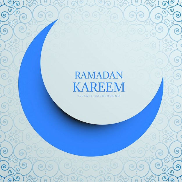 Ramadan kareem creativo con fondo de luna