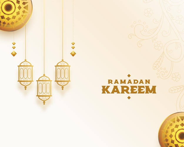 Ramadan kareem desea bendecir el diseño de saludo del festival eid