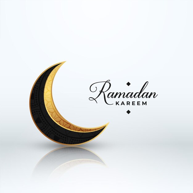 Ramadán kareem diseño dorado islámico.