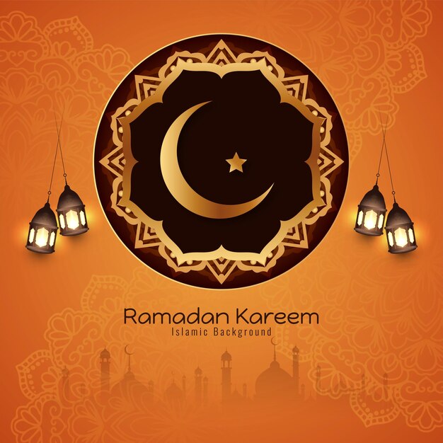 Ramadán Kareem es una fiesta cultural islámica de fondo decorativo