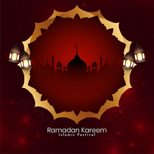 Vector gratuito ramadán kareem festival islámico atistic elegante fondo