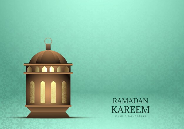 Ramadan kareem hermoso fondo de la lámpara