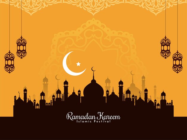 Ramadan Kareem vector de diseño de origen étnico religioso islámico