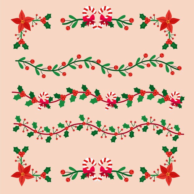 Ramitas de ilustración de diseño de Navidad