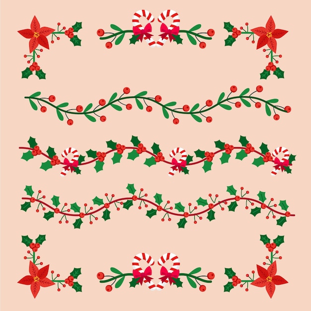 Ramitas de ilustración de diseño de Navidad