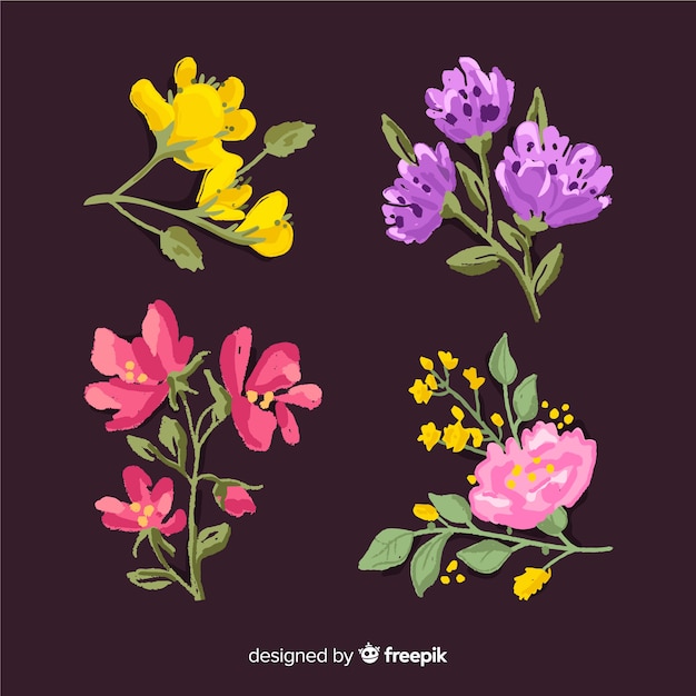 Vector gratuito ramo floral realista 2d