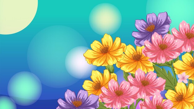 Un ramo floral vibrante contra un fondo gradiente