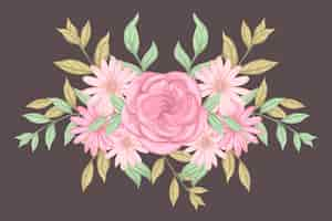 Vector gratuito ramo floral vintage