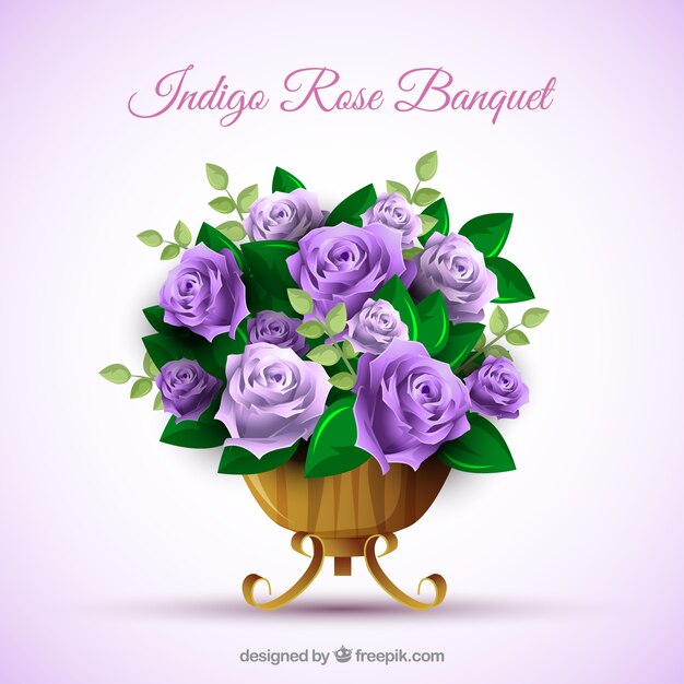 Ramo de flores violetas