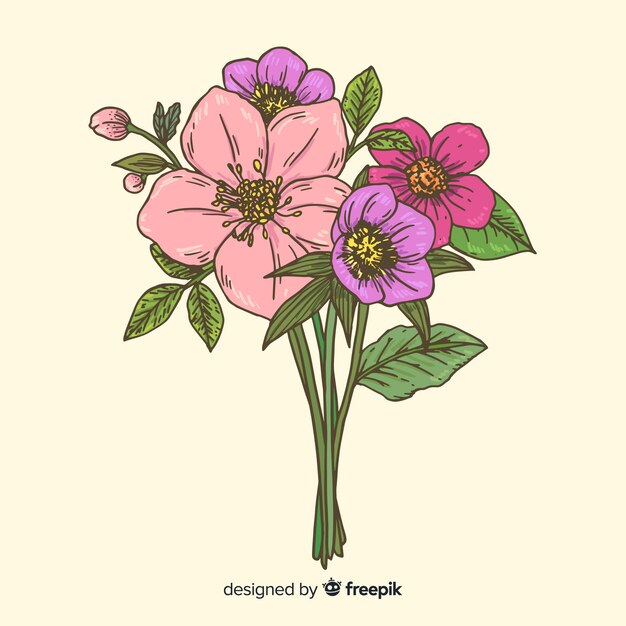 Ramo retro de flores