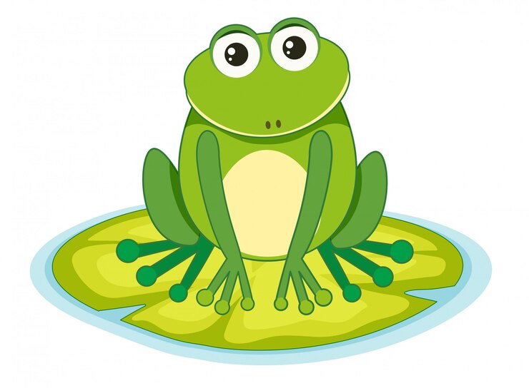 Vector gratuito rana en un lilypad