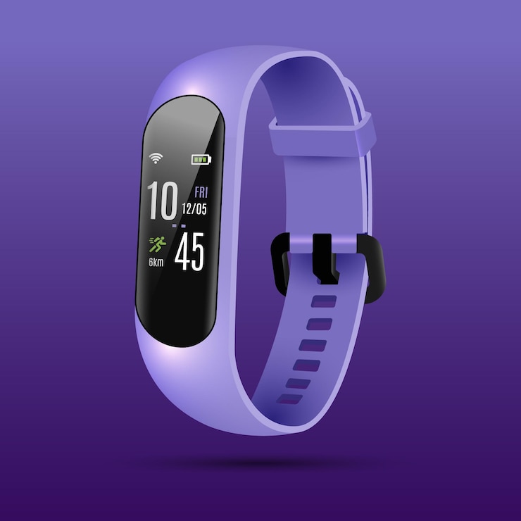 Vector gratuito rastreadores de fitness realistas