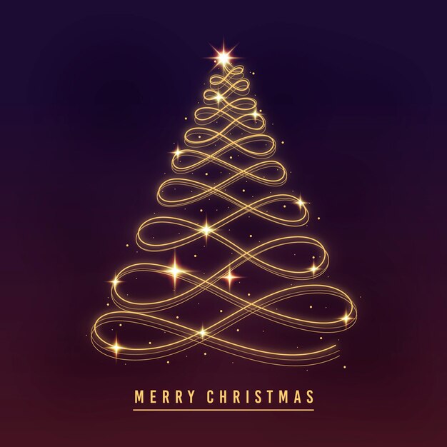 Rastro de luz árbol de navidad