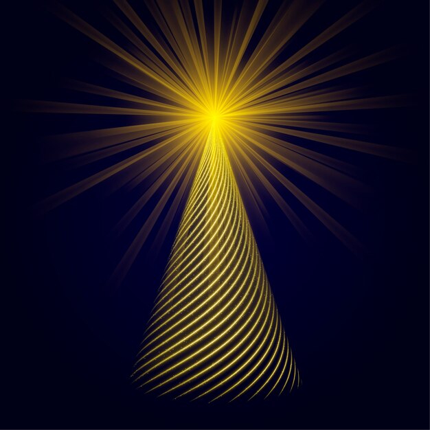 Rastro de luz concepto de árbol de navidad