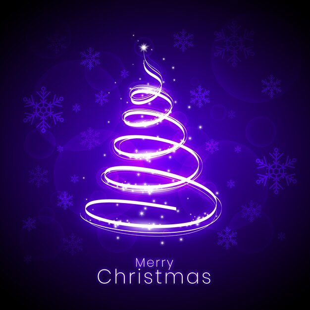 Rastro de luz concepto de árbol de navidad