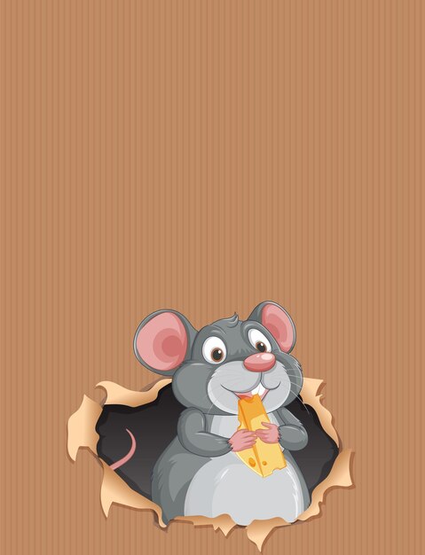 El ratón alegre con la ilustración del queso