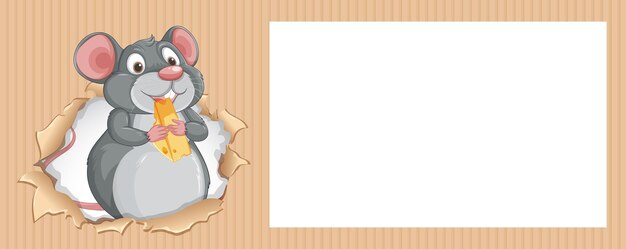 El ratón alegre con la ilustración del queso