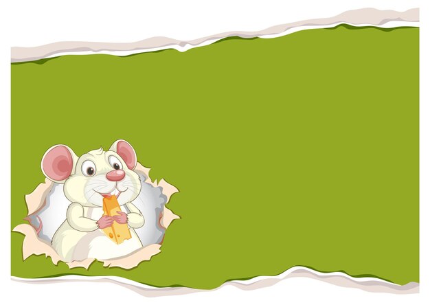 El ratón alegre con la ilustración del queso